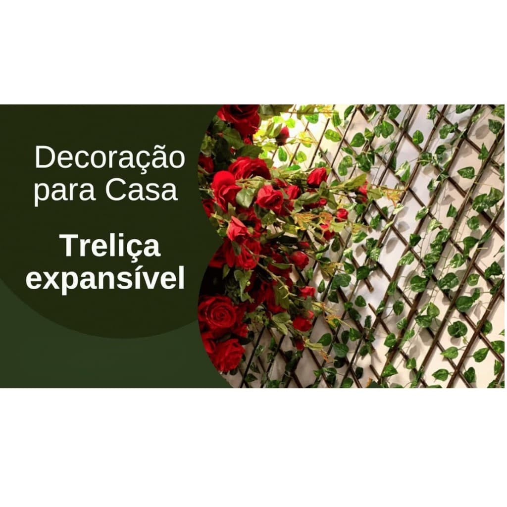 Treliça Decoração De Flores Folhas Artificiais 2 Metros