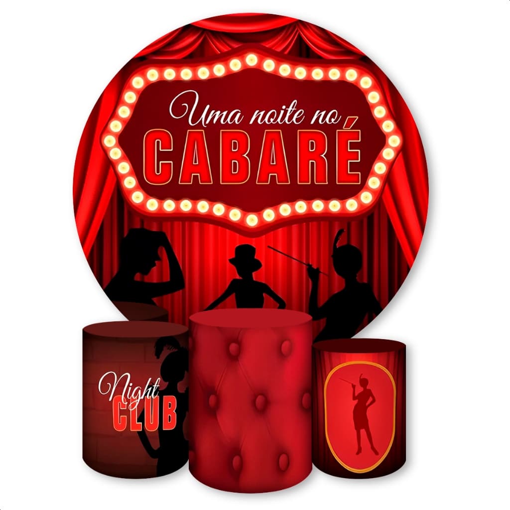 Capas Painéis de Festa Sublimados Vários Modelos Tema Cabaré