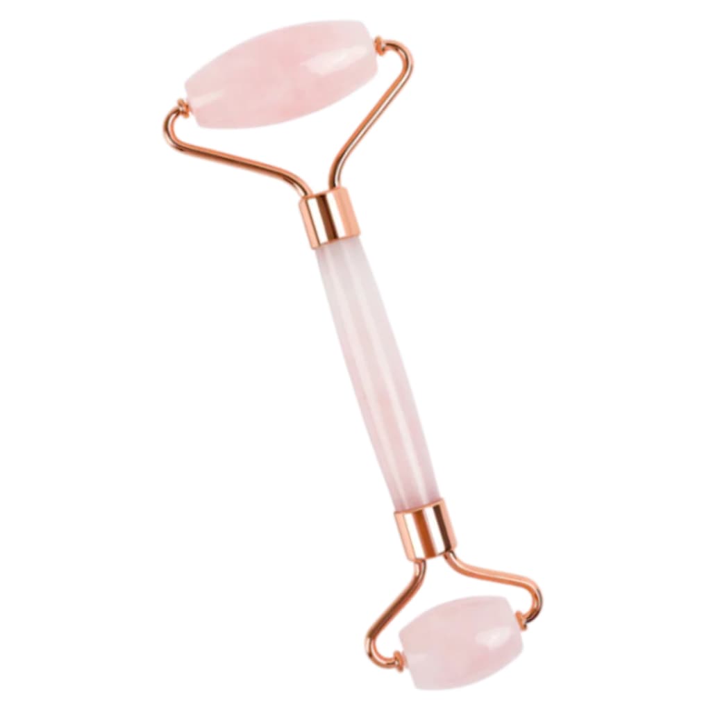 Massageador Duas Cabeças Roller Quartzo Rosa