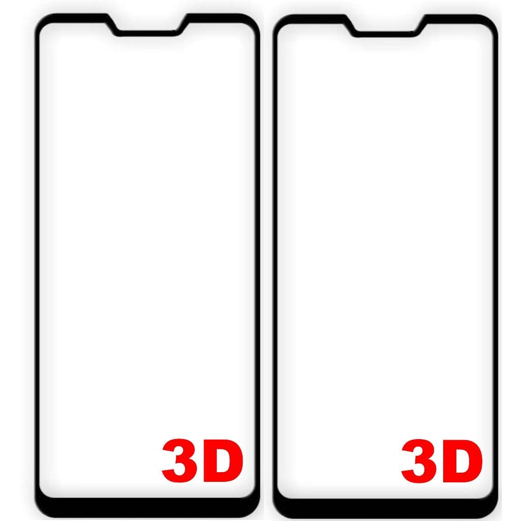 2 Películas de Vidro 3D para Asus Zenfone Max Pro M2 Zb631kl Bordas Pretas