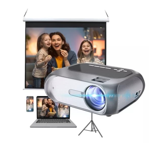 Projetor T7 4000lm 1080p Full Hd 4k Espelhamento Wi-fi Novo