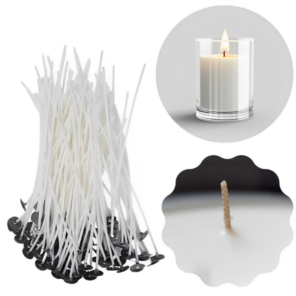 Pavio para velas Artesanais 18cm kit com 10 -50-100 Peças montado com ilhós A2030 Fino