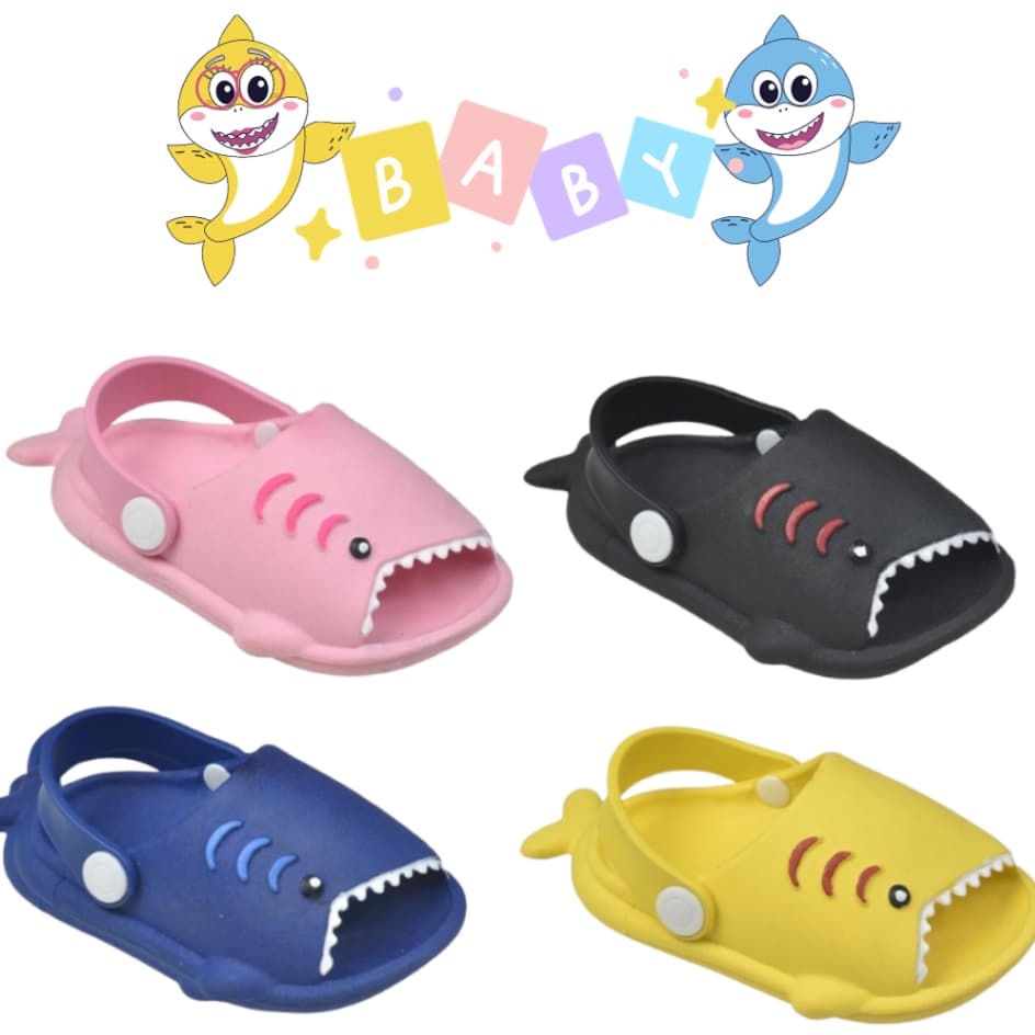 Baby shark moda Infantil PAPETE BABY peixinho TUBARÃO menino e menina chinelo sandalia bb14