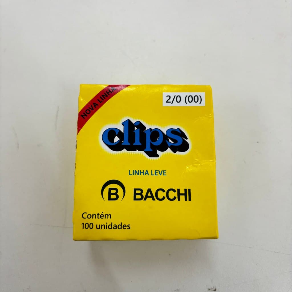 Clips para Papel Aço Galvanizado 3/0 c/ 50 Un Bacchi 0907-4