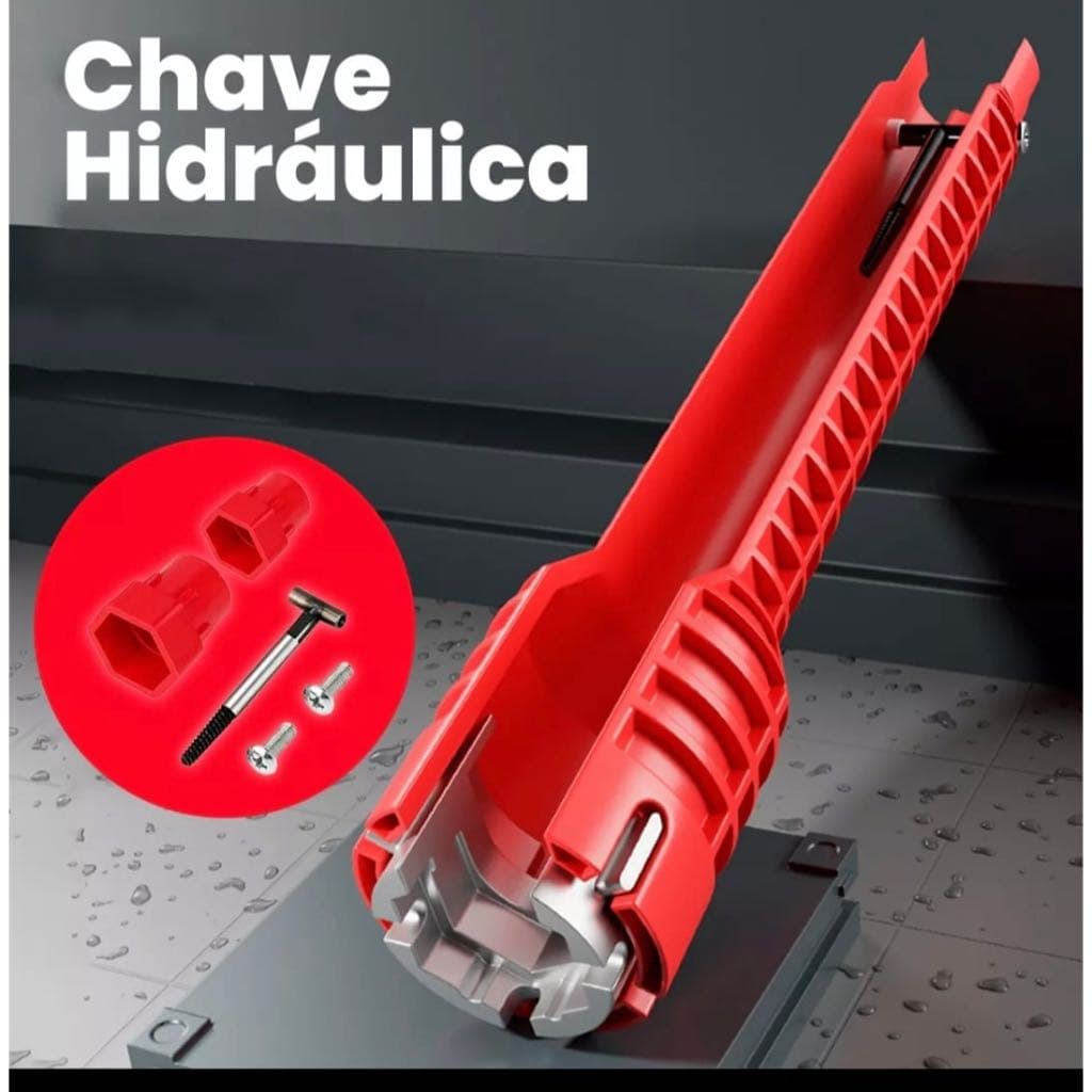 Chave multifuncional hidráulica 8 em 1 - Ferramenta Instalação torneira e pia chave inglesa e grifo