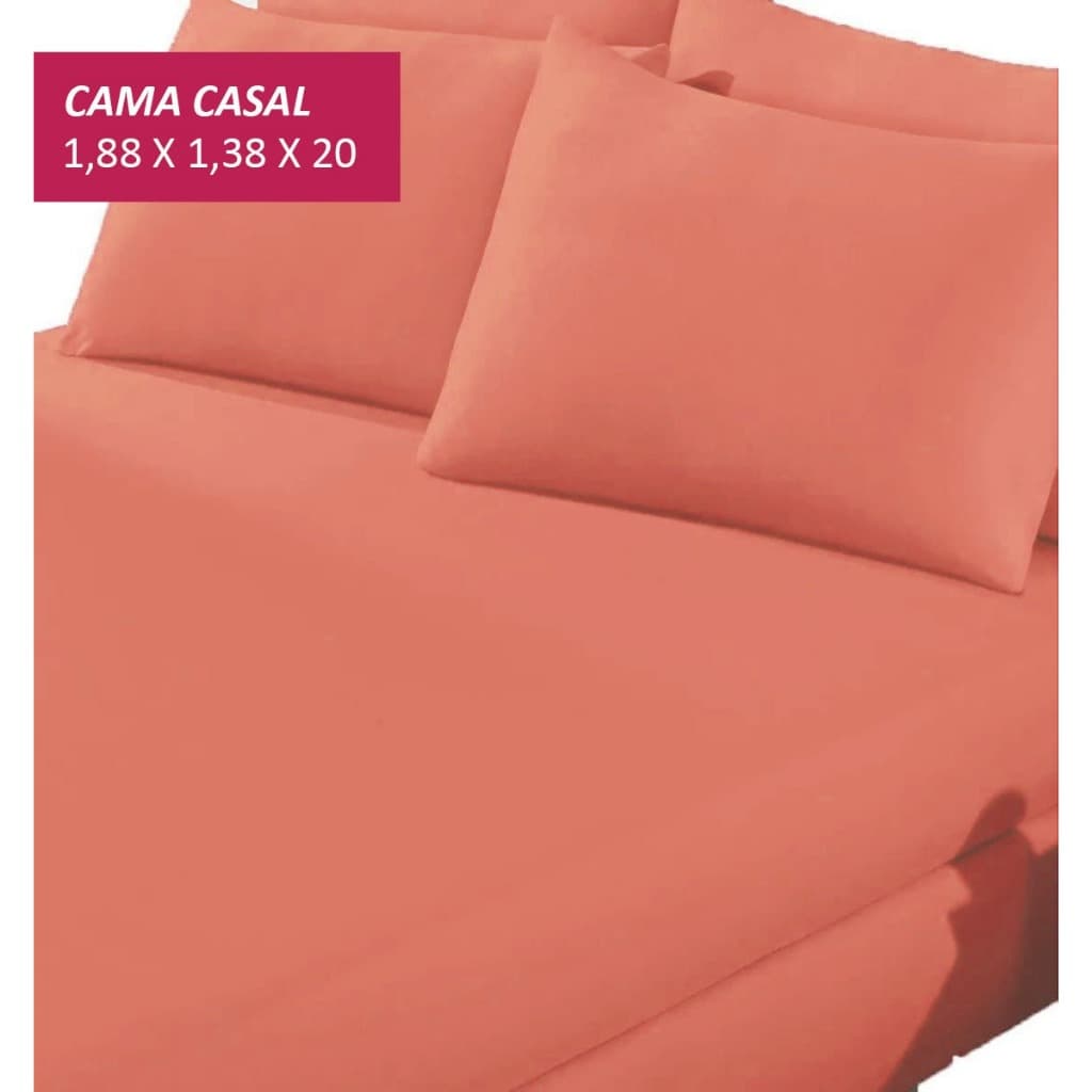 Jogo De Lençol Cama Casal Com Elástico Em Toda Volta