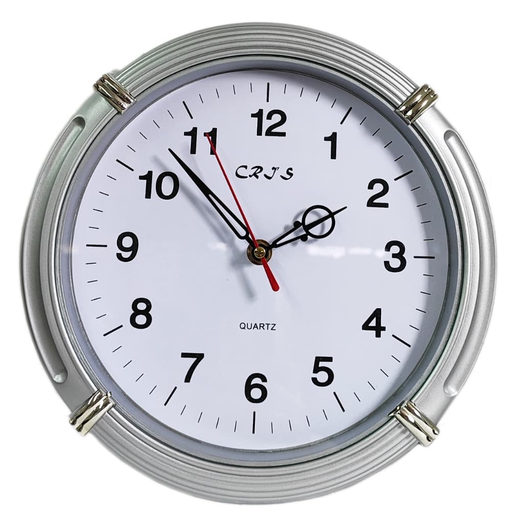 Relógio de Parede Redondo 23cm Quartz Silencioso para Sala, Cozinha ou Quarto