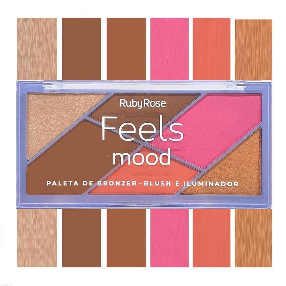 Paleta Bronzer Blush iluminador Feels Mood Ruby Rose