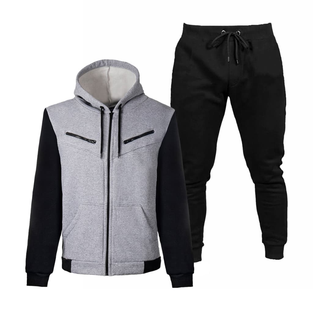 Kit Casaco Moletom Zíper Masculino Feminino com Calça Slim Fit