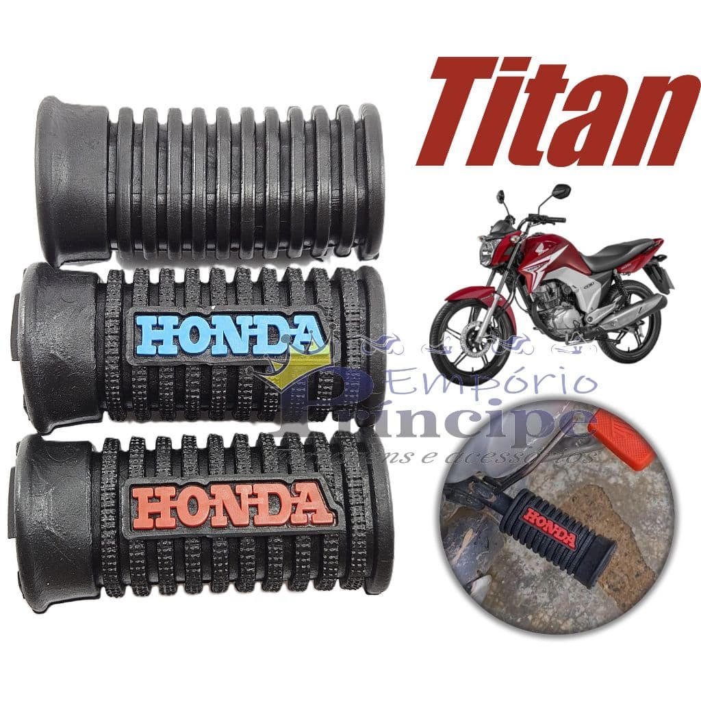 Borrachas do estribo Titan Fan 125 150 personalizadas pedaleiras dianteiras pedal dianteiro - Par