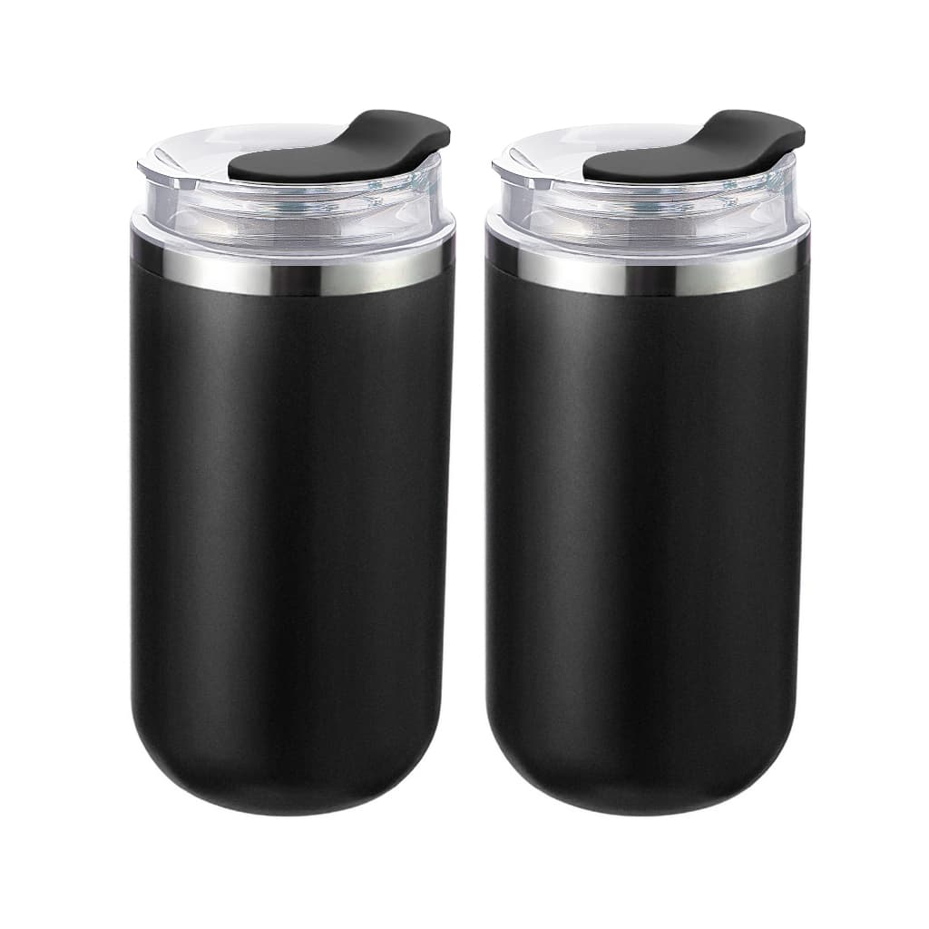 Kit 2 copo térmico aço inox isolamento quente frio 350 ml cerveja café bebidas chá gelado