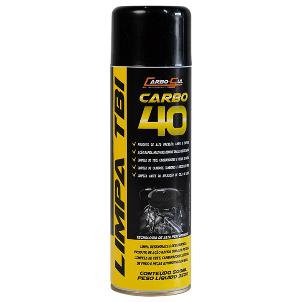 Limpa TBI Carburadores Discos de Freio e Peças Automotivas Spray 500ml CARBO 40 - Carbo-Sul
