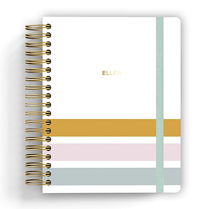 CADERNO PERSONALIZADO SMART COM SEU NOME NA CAPA EM HOTSTAMP | CADERNO ACONCHEGO | TAMANHO A5 90 OU 135 FOLHAS