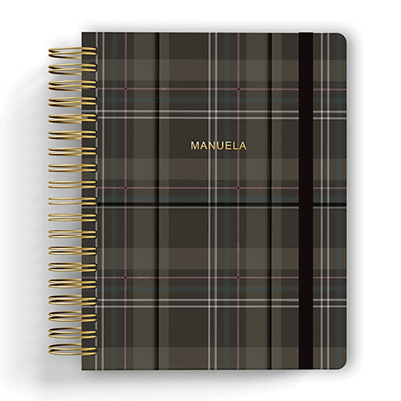 CADERNO SMART PERSONALIZADO COM SEU NOME EM HOTSTAMP | B. XADREZ | TAMANHO A5 90 OU 135 FOLHAS | FOLHAS REPOSICIONÁVEIS