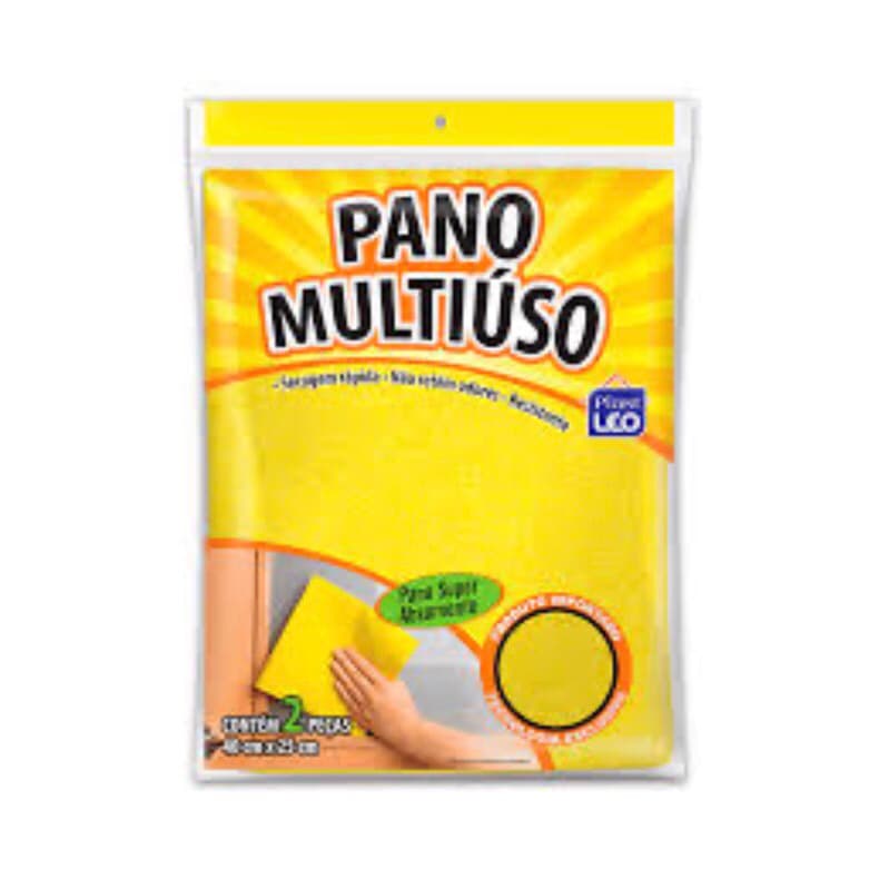 Pano Amarelo Multiuso 2 Peças Alta Absorção