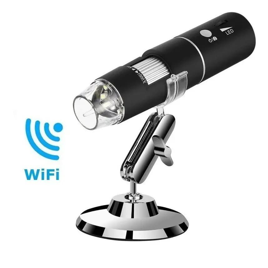 Microscópio Lupa Digital Monocular Wifi Pelo Celular 8 LEDS Alto Brilho Zoom 1000x 3100