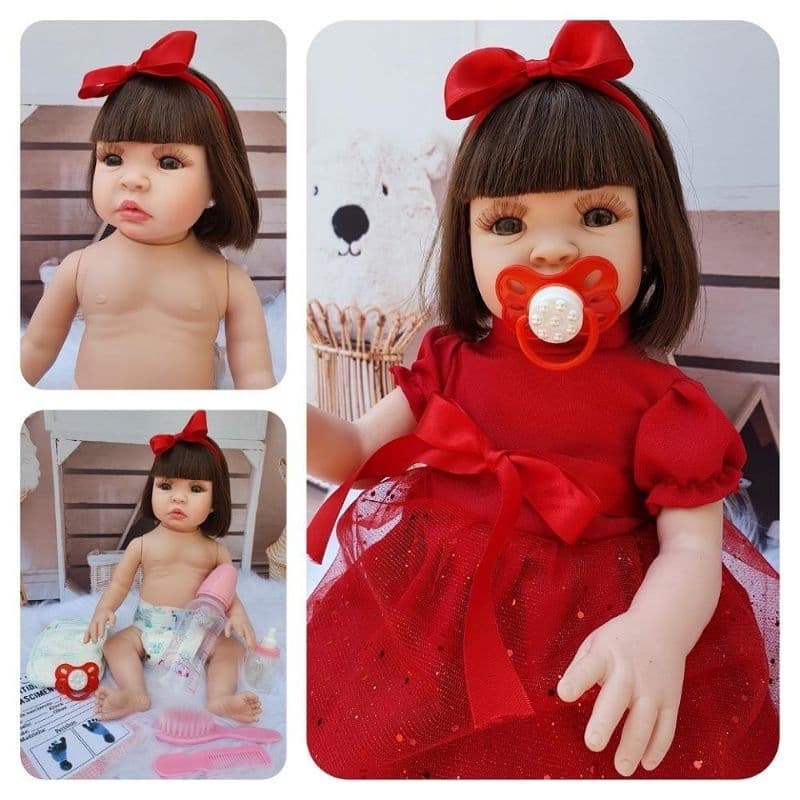 Bebe Reborn Boneca Menina Silicone Pode Molhar