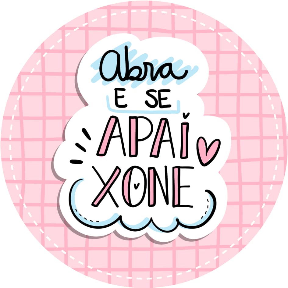 100 etiquetas adesivas ABRA E SE APAIXONE