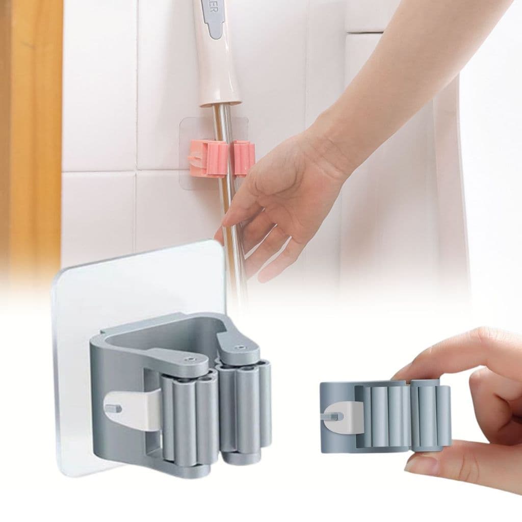 Suporte Individual Vassoura Rodo Parede Adesivo Resistente Multiuso
