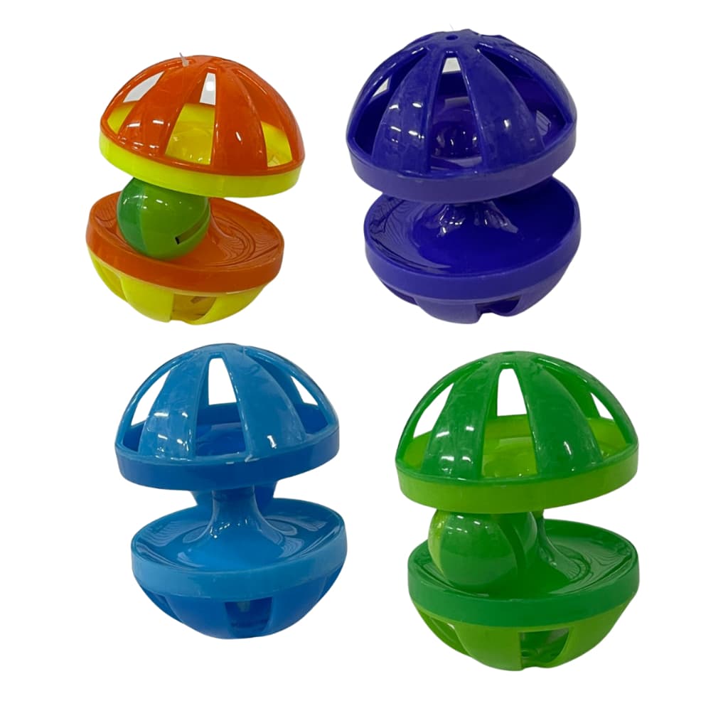 Brinquedo Divertido Para Gatos Sino Com Bola Giratória