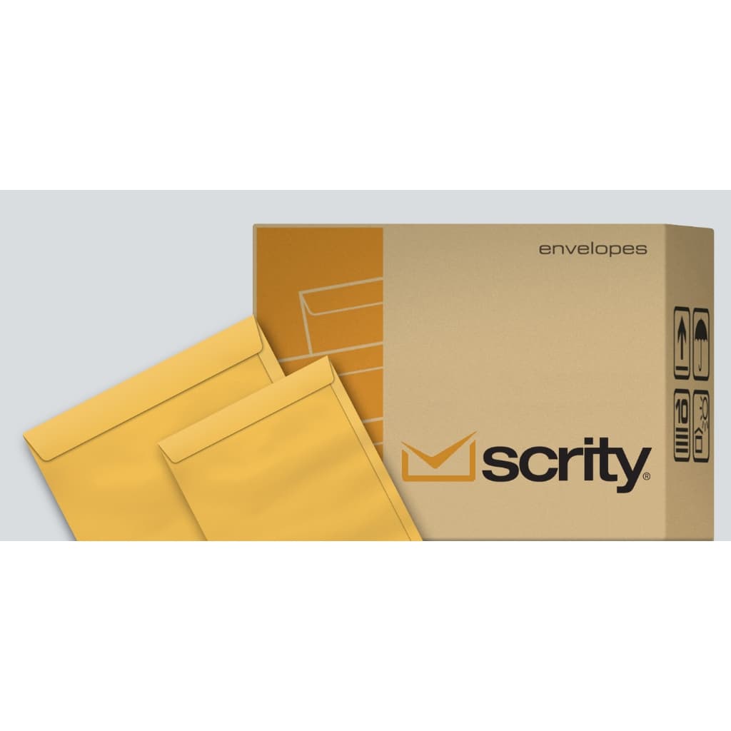 Envelope Saco Kraft Ouro 80g caixa com 250 unidades Scrity