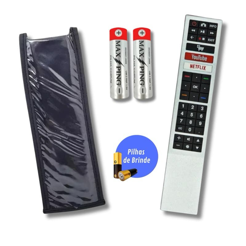 Controle Remoto  Capa De Proteção TV AOC SMART 4K LED FBG 9061 LE 7411