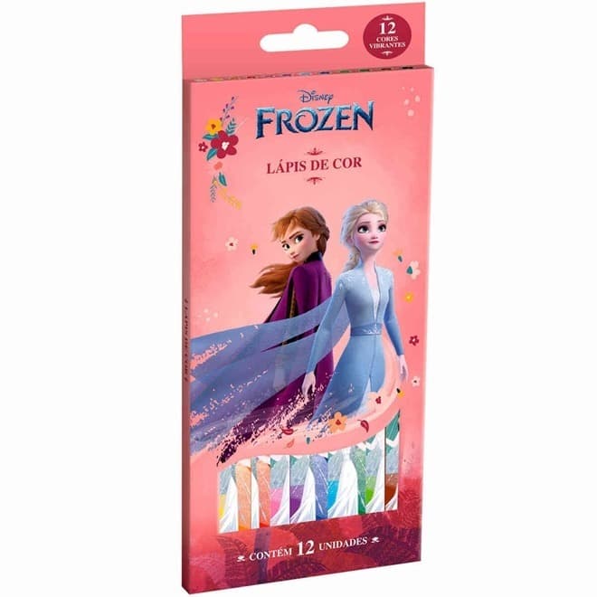 Lápis de Cor Frozen 12 Cores - Tris / WX Gift