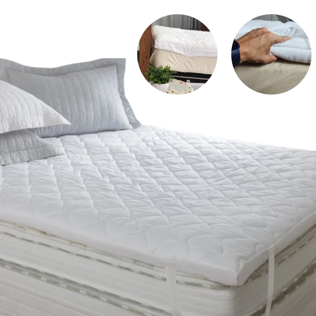 Pillow Top Protetor Queen Toque Macio 370 Fios Elástico Matelado Ziper Premium Fibra Siliconada