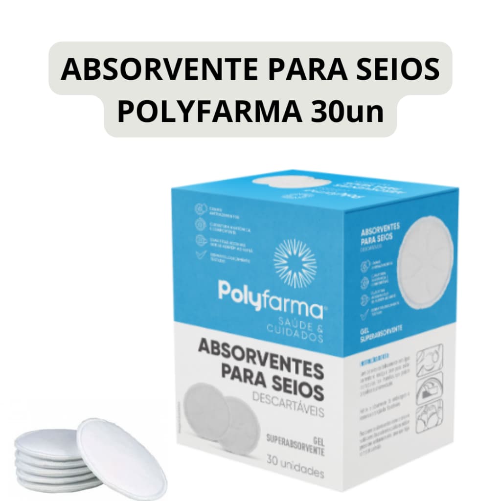 Absorvente Para Seios Pós Parto Polyfarma 30un