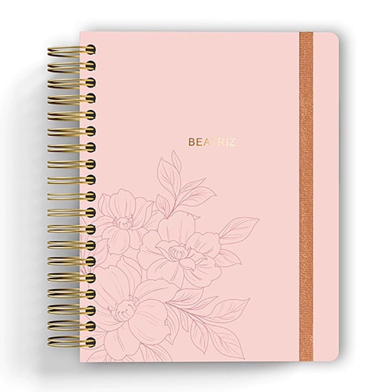 CADERNO SMART PERSONALIZADO COM SEU NOME NA CAPA EM HOTSTAMP | CADERNO ROSÉ | TAMANHO COLEGIAL 90 OU 135 FOLHAS