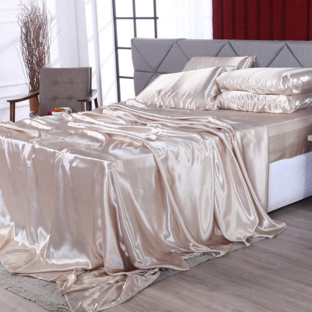Conjunto de Cama Cetim 4 peças Charmousse Premium Tamanho Casal Padrão Queen e King