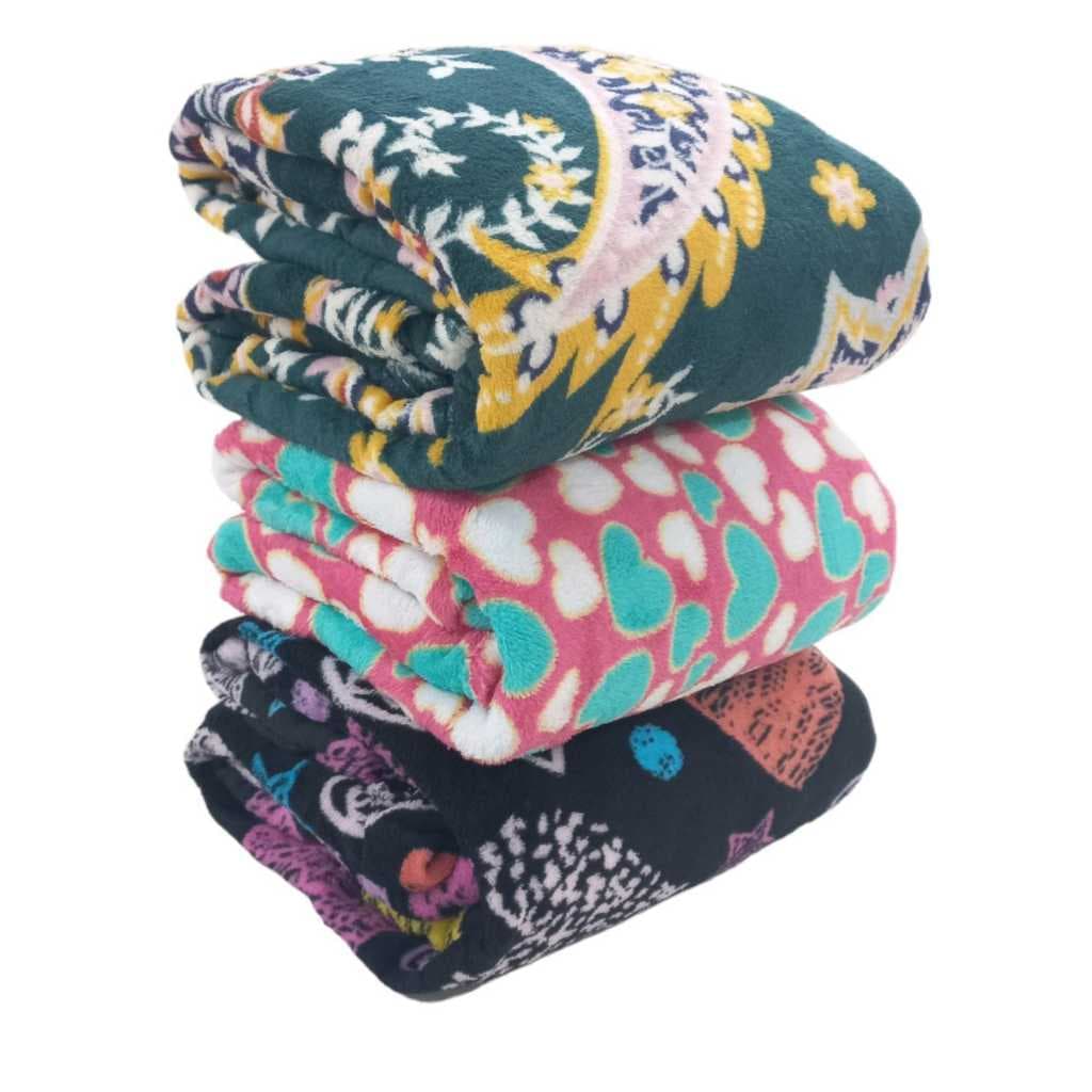 Manta Casal Microfibra Cobertor Estampado Várias Estampas