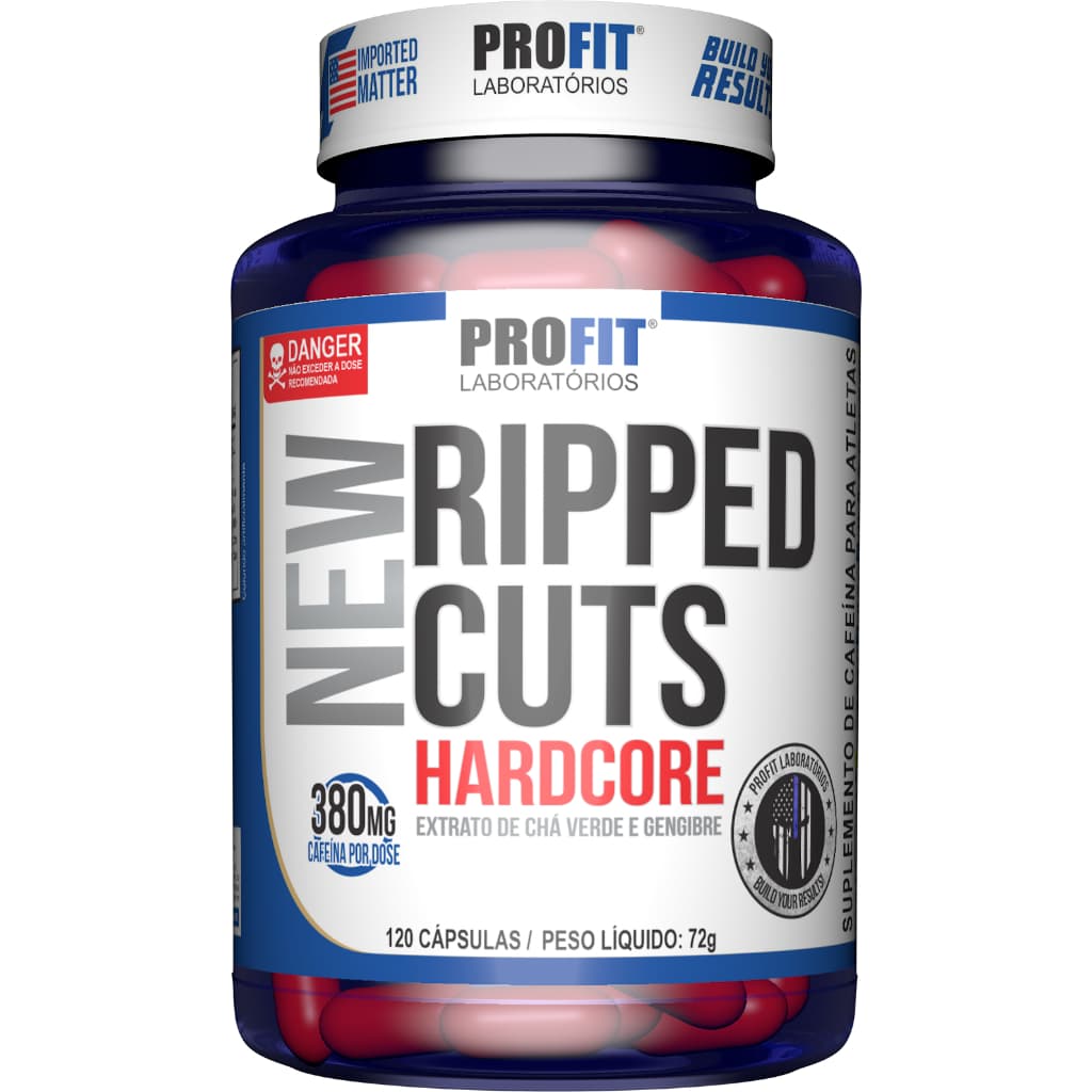 Termogênico Ripped Cuts Hardcore - Profit Labs C/ extrato de chá verde, gengibre e 380mg de Caféina