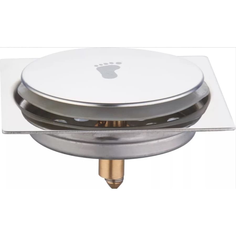Ralo De Inox Clic 15 x 15 Com Grelha - Ralo Para Banheiro