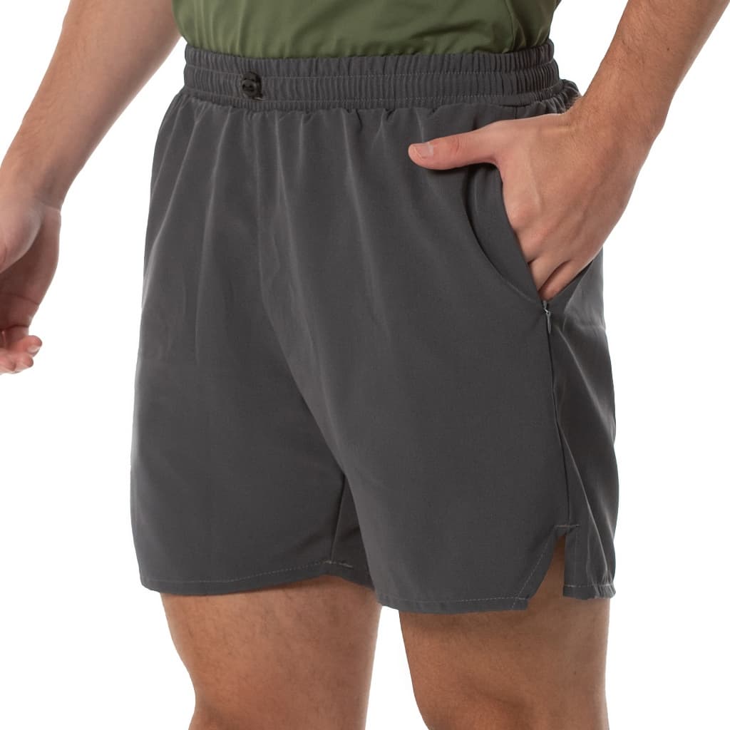 Short de Treino com Elastano e Zíper nos Bolsos Moving Fenda Lateral Masculino Adulto
