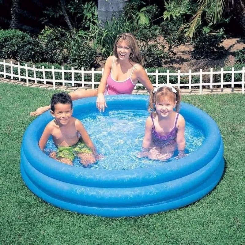 Piscina Inflável Redonda Azul Capacidade de 200 Litros.