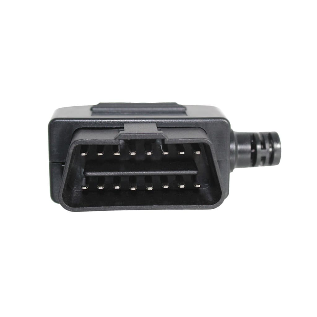 Conector OBD 2 Macho 16 Pinos 12V Capa 90° e Bucha
