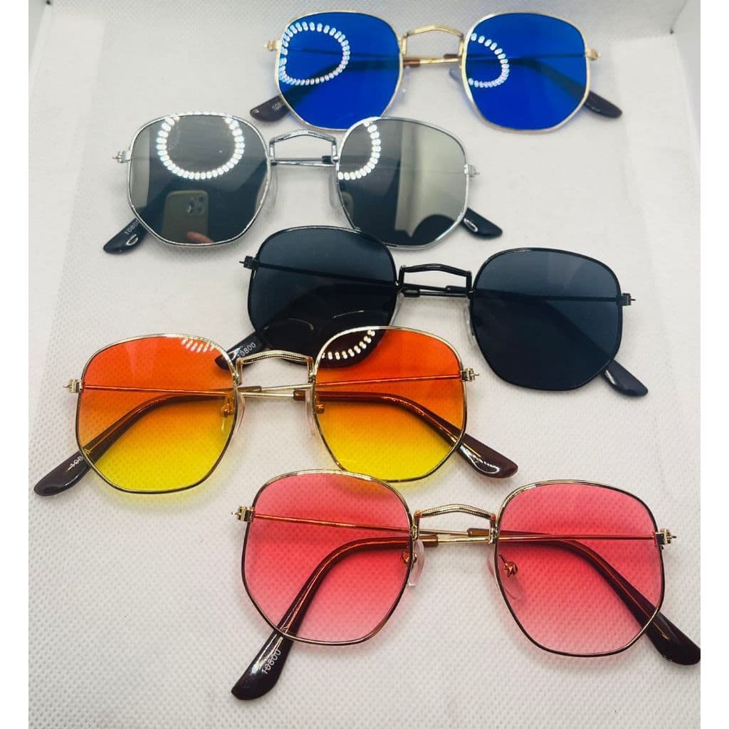 Óculos de Sol Infantil Hexagonal Com Case / Capinha / Estojo Protetor SUPER PROMOÇÃO Menino Menina Preto Rosa Marrom Azul Blogueira Unissex Feminino Criança Masculino Moda Linha Baby Proteção Uv-400 Tendência Blogueirinha Mini Diva Tendência Fashion