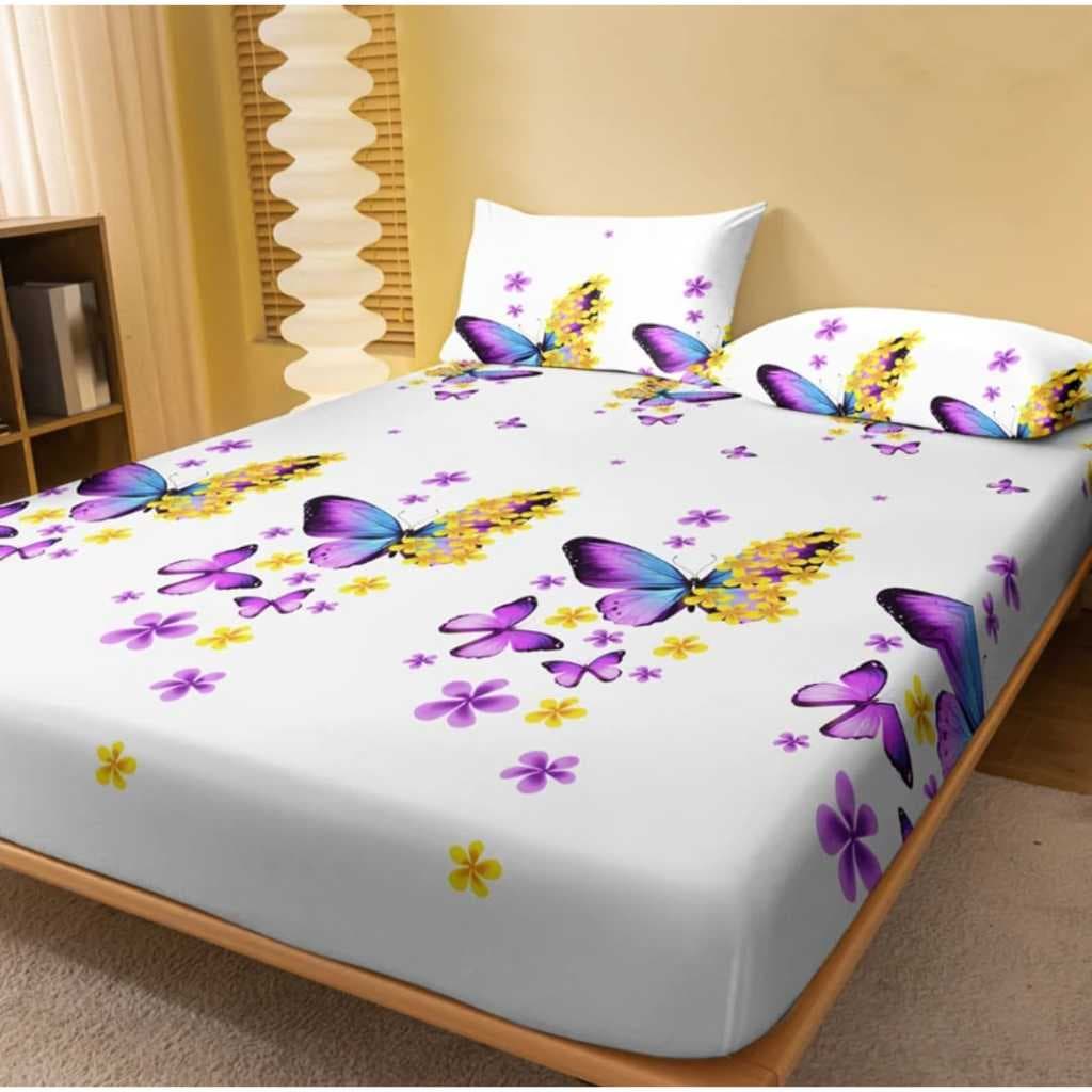 Capa De Colchão Casal Estampado Com Ziper Geometrico Florido Microfibra