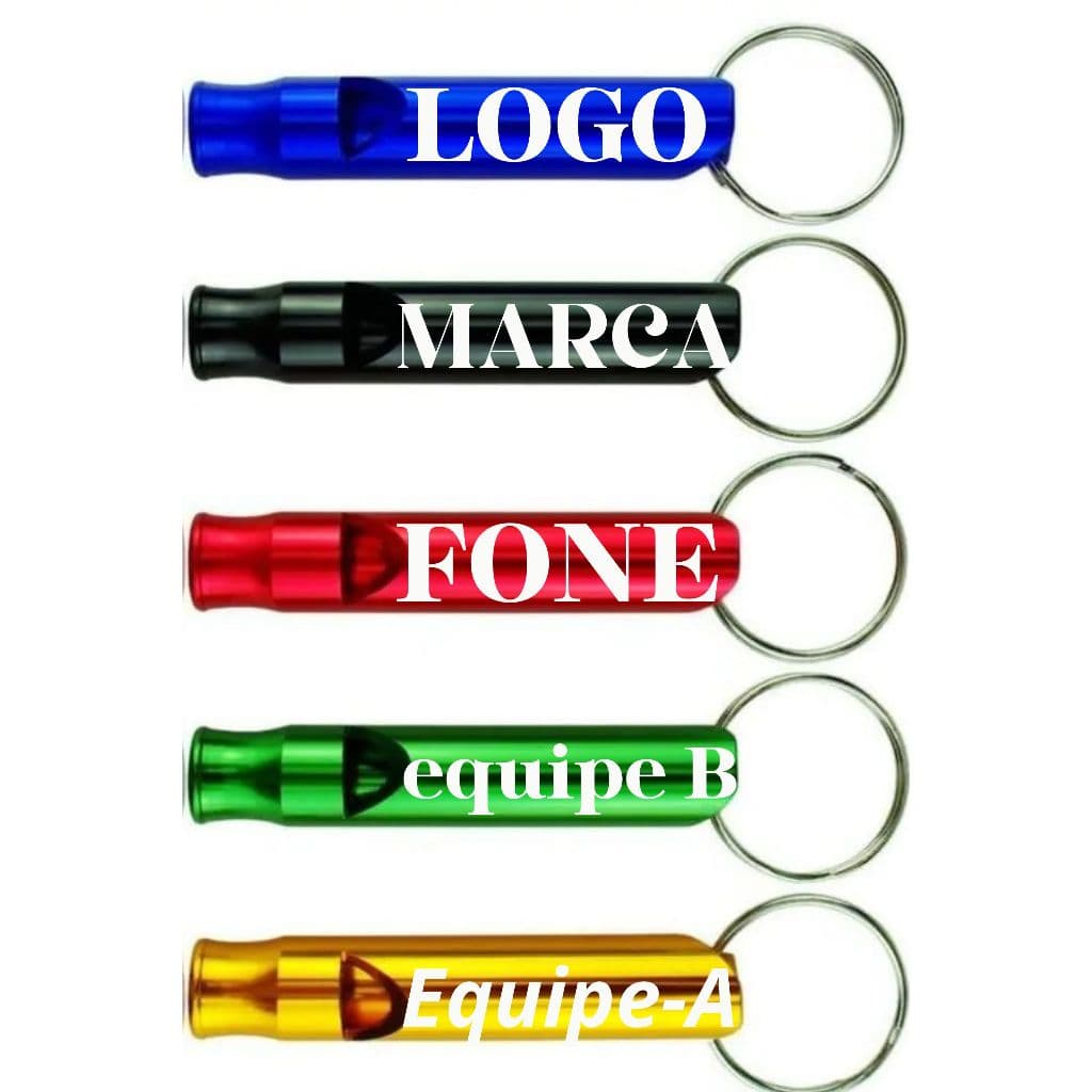 5 Apito Personalizado a Laser Chaveiro De Chamar Atenção enfeite com sua LogoMarca