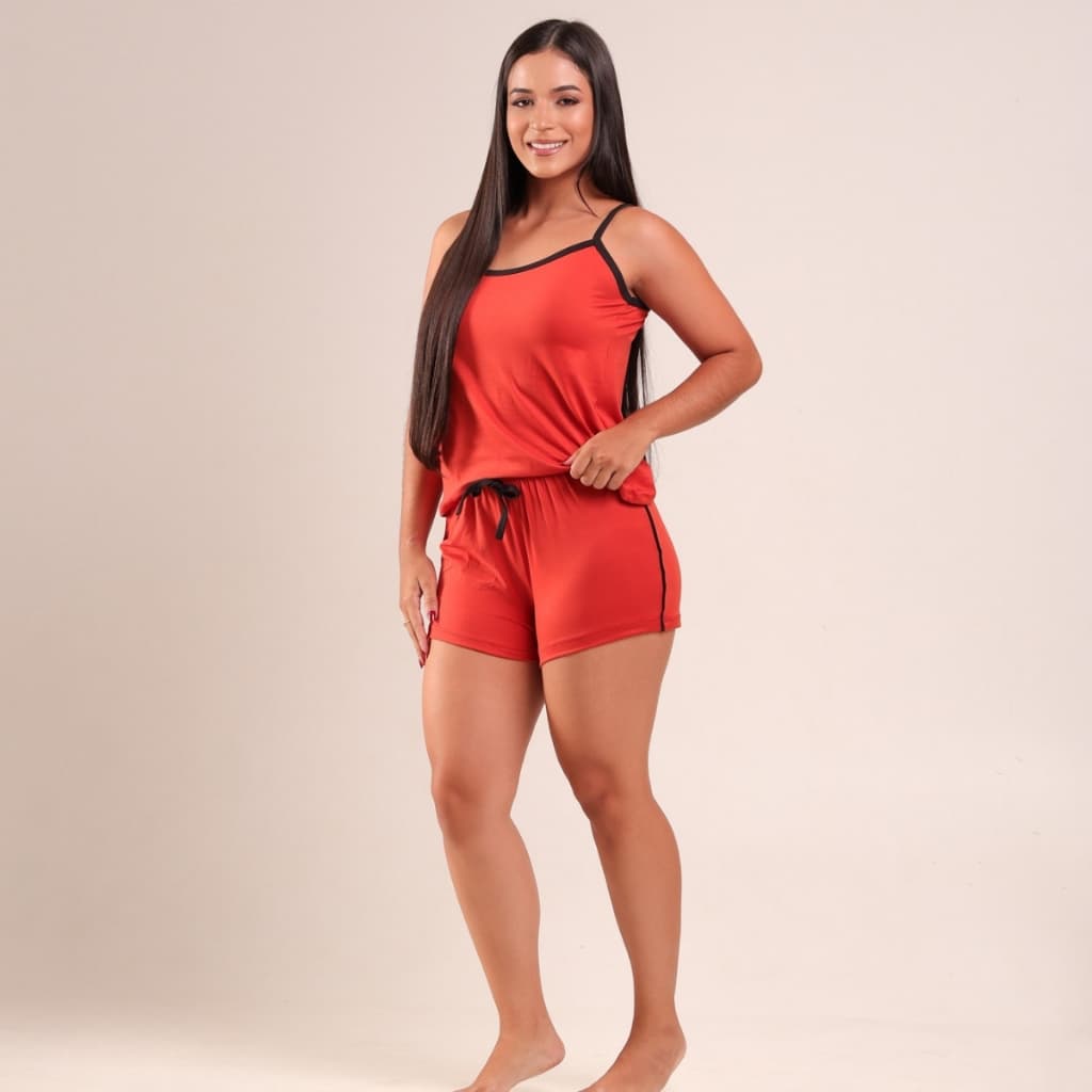 SET Store - Pijama Baby Doll Feminino Pijama Feminino Suede