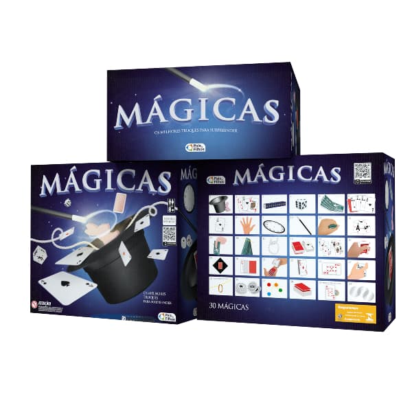 Kit Mágicas Caixa 30 Truques Brinquedo Infantil Pais e Filhos