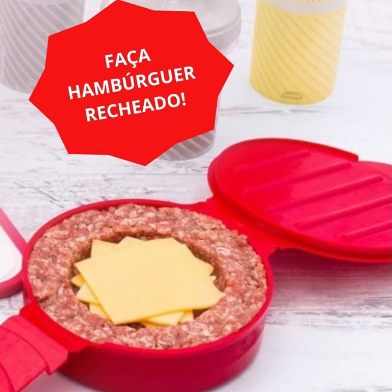 hamburgueira forma para hambúrguer artesanal recheado