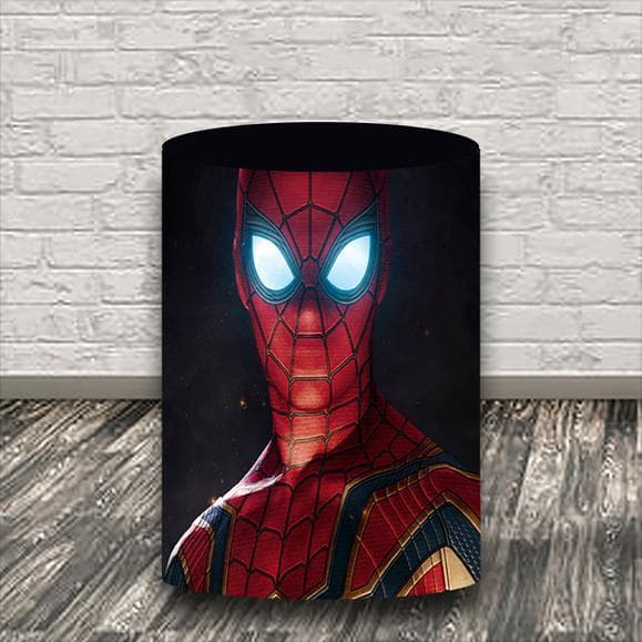 Capas Para Cilindro Malha Sublimado Tema Homem Aranha menino Festa Menina Aniversario Evento Enfeite Cenário