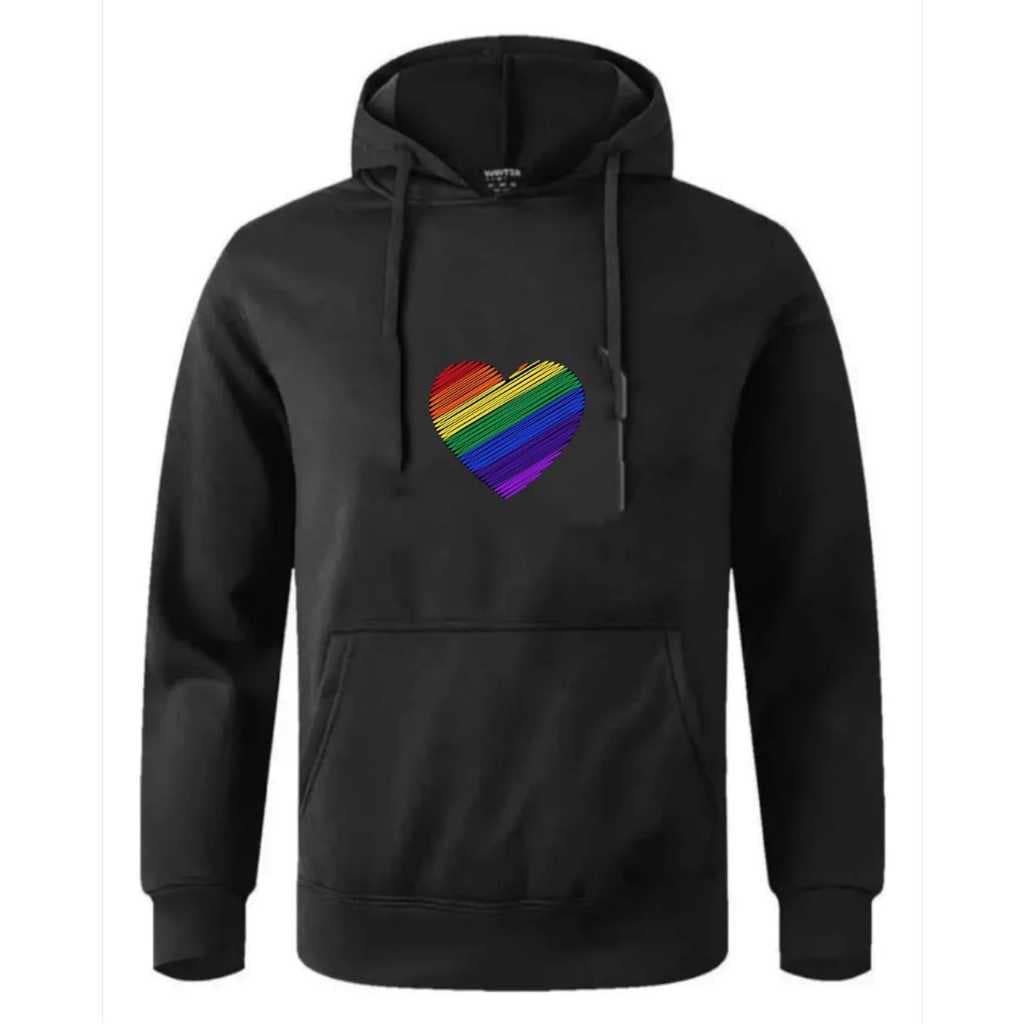 MOLETOM UNISSEX CORAÇÃO LGBT