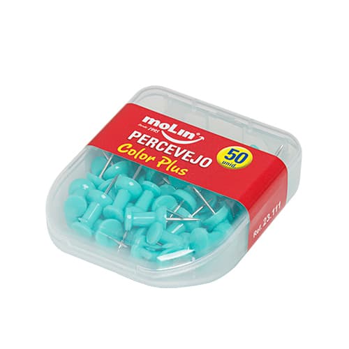 Percevejo Molin Color Plus  Com 50 Unidades