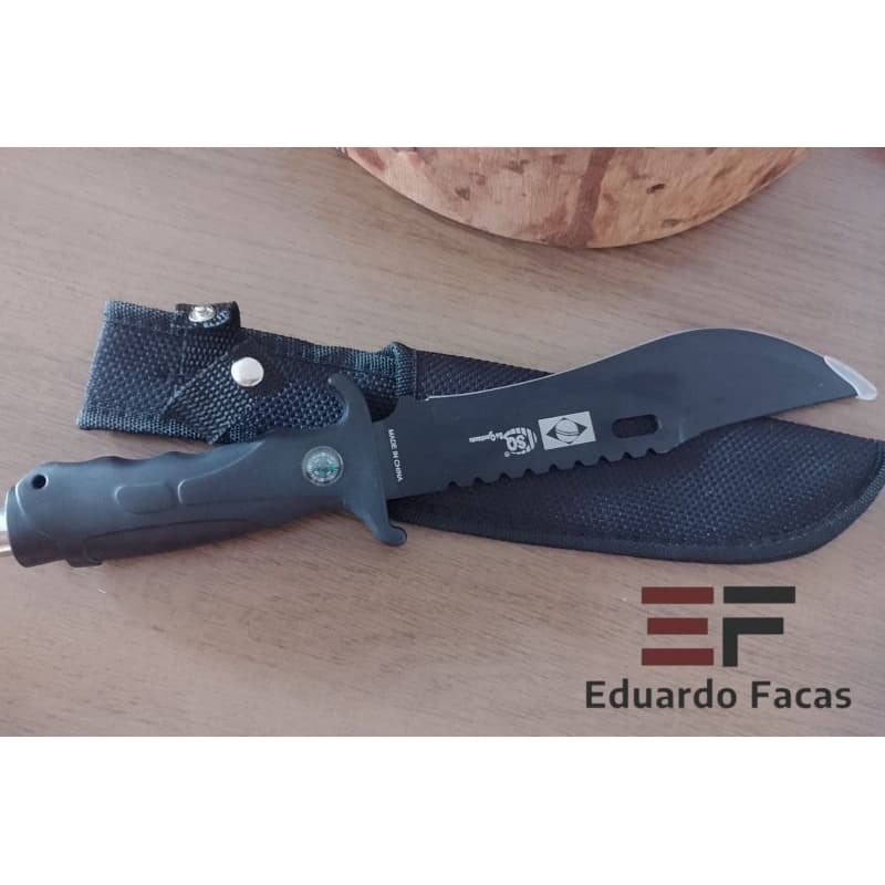 Faca Esportiva, para Pesca/Caça/Camping com Bússola