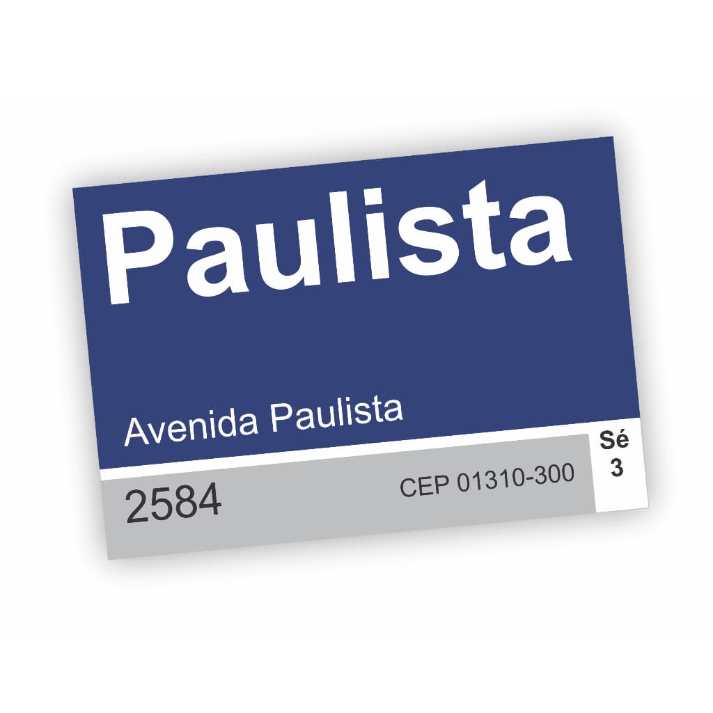 Quadro Placa decorativa Avenida Paulista em MDF com fita dupla face