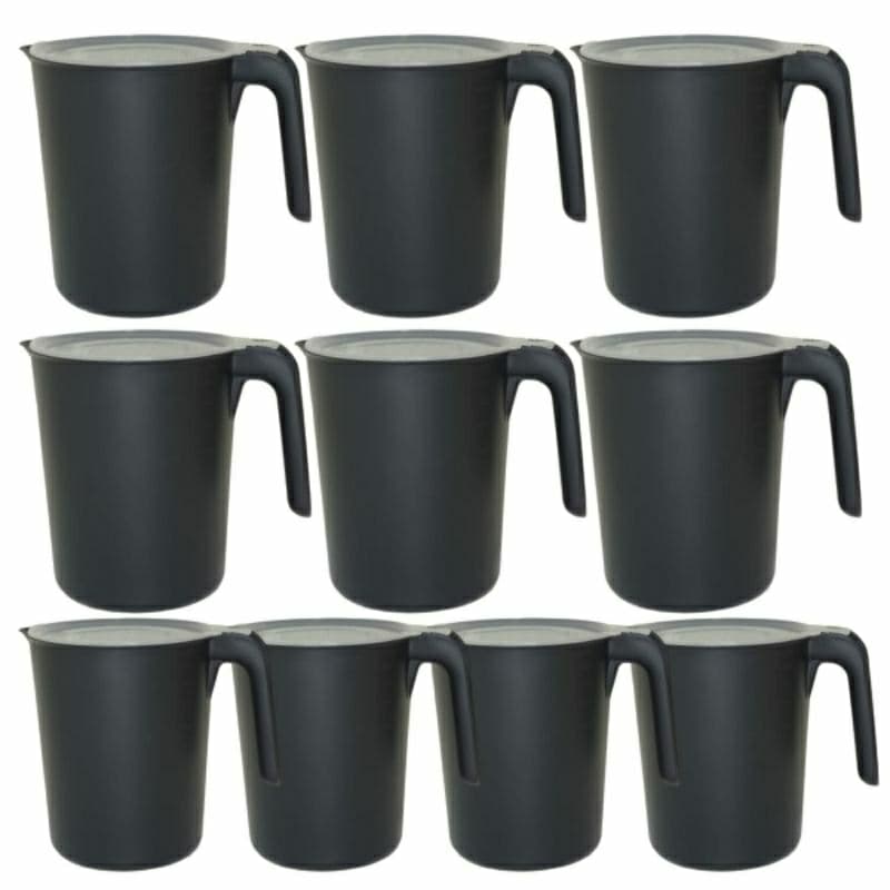 Kit com 10 Jarras de plástico com Tampa 1,8 Litros Vermelha