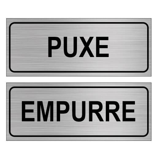 Placa Sinalização Puxe Empurre